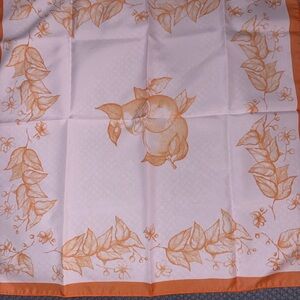 Orange and Pink Sunkist Leafy Scarf